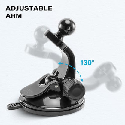 2 PCS Adjustable GPS Car Mount for Garmin Nuvi Dezl Drive Drivesmart Zumo Driveassist DriveLuxe StreetPilot RV, Replacement Suction Cup GPS Dash Ball Mount Dashboard Windshield Car Holder