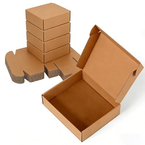 10x10x2 inches Small Brown Shipping Boxes 25 Pack，Corrugated Cardboard Gift Boxes，Mailing Boxes for Small Business Packing and Storage - color: Brown, size: 10x10x2 inch (Pack of 25)