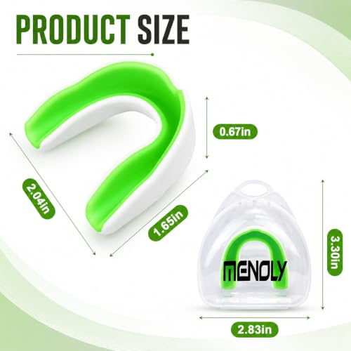 MENOLY 5 Packs Kids Mouth Guard - BPA Free Toddler Mouth Guard for Boys Girls with Portable Case, Mouth Guard Football for Boxing, Basketball, Lacrosse, MMA, Hockey, Wrestling, Soccer - size: Small (Under 7 Year old)