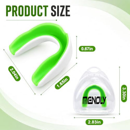 MENOLY 5 Packs Kids Mouth Guard - BPA Free Toddler Mouth Guard for Boys Girls with Portable Case, Mouth Guard Football for Boxing, Basketball, Lacrosse, MMA, Hockey, Wrestling, Soccer - size: Small (Under 7 Year old)