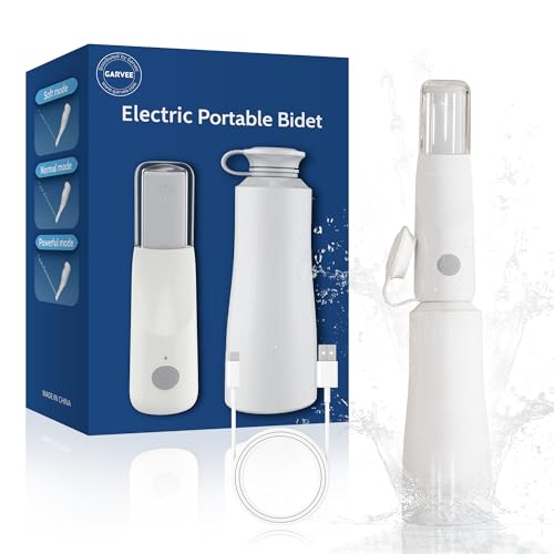 Portable Electric Bidet for Travel, Rechargeable Handheld Bidet with 3 Water High Pressure Sprayer Levels, Adjustable Nozzle, IPX7 Waterproof, Perfect for Personal Hygiene, White - color: Portable Bidet