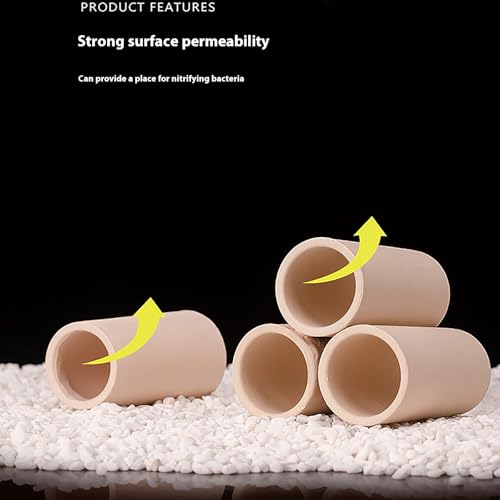 Aquarium Cave Ceramic Shelters - Shrimp and Small Fish Habitat, Breeding Tube, Hiding cave,Aquarium Decorative 3/6/Single Holes,6 Way Pipe - color: 6 Way Pipe