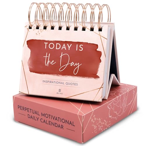Red Affirmation Calendar, 366 Daily Quotes, Inspirational Gifts for Women - color: Red - Motivational for Women