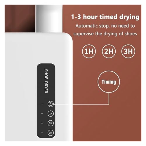 Electric Shoe and Boot Dryer, Fast Drying Compact Easy-to-Use Shoe Warmer, Timer 1/2/3H, 360° Even Heat Distribution - color: Black