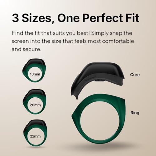 TAKVA - Zikr Ring Jood | Improved, Smart Tasbih Ring (Interchangeable Ring sizes) (Green) - color: Green