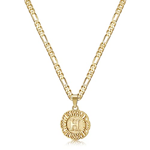 KissYan Initial Necklaces for Women - color: Gold, style: H