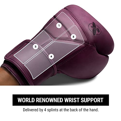 Hayabusa T3 LX Leather Boxing Gloves | Leather Boxing Gloves, Training Gloves Men and Women, Sparring Gloves, Heavy Bag Gloves, 16oz Boxing Gloves, Muay Thai Gloves - color: Wine, size: 12oz