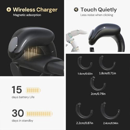 Smart Tasbih Zikr Rings, 5 Size(16/18/20/22/24mm) Interchangeable Tasbih Counter Rings,APP Support Digital Counter Prayer Reminder Rings, Waterproof 4 Digit Finger Counter for Muslims