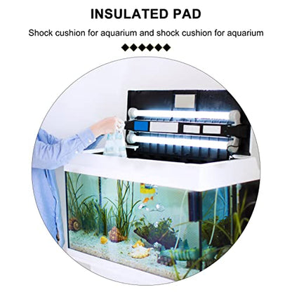 5pcs Aquarium Insulated Pad Non- Shockproof Fish Tank Mat Easy to Cut Provides Warmth and Comfort for Fish Compression-Resistant Black
