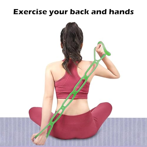 7 Ring Adjustable Loop Resistance Bands for Working Out Walk at Home，Workout Bands Exercise Stretch Band for Women&Men Fitness, Yoga, Pilates-Non-Slip, Durable Rubber, Home/Gym Use (Green)