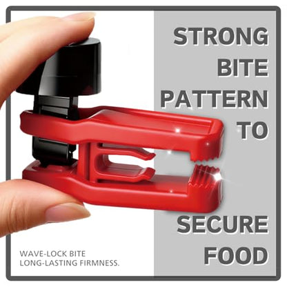 Magnetic Seaweed Clip - N52 Magnet, Rust-Proof Wavy Grip (Red) | nori holder, suction cup replacement, strong grip, tang fish, saltwater, dual function, glass mount, seaweed clamp, easy move - color: red