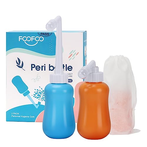 2 Pack Peri Bottle for Postpartum Care, Perineal Recovery and Cleansing After Birth, Personal Hygiene Bidet, 12.7OZ