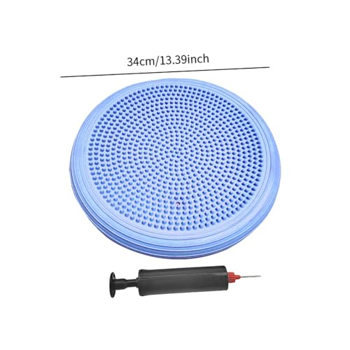 Balance Mat Yoga Mat Wobble Cushion Wiggle Seat Balance Disc Flat Pad Stability for Gymnastics Gym Fitness Yoga Kids 13.39 Inch - color: Blue