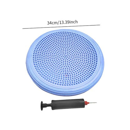 Balance Mat Yoga Mat Wobble Cushion Wiggle Seat Balance Disc Flat Pad Stability for Gymnastics Gym Fitness Yoga Kids 13.39 Inch - color: Blue