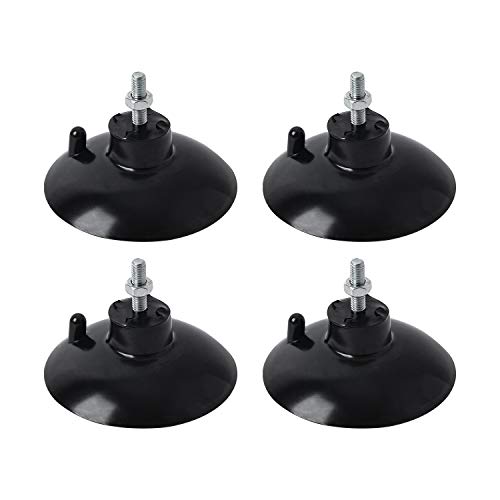 HSTECH (4 Pcs) Black French Fry Suction Cup Feet Compatible with Industrial Commercial French Fry Cutter - color: Black