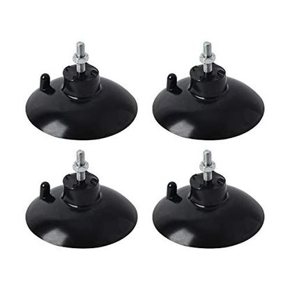 HSTECH (4 Pcs) Black French Fry Suction Cup Feet Compatible with Industrial Commercial French Fry Cutter - color: Black