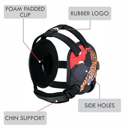 ROAR-INT Kid's Ear Guard BJJ Grappling Head Guard Adjustable Wrestling Headgear for Boys and Girls Earguard MMA Jiu Jitsu (Tiger) - color: Tiger