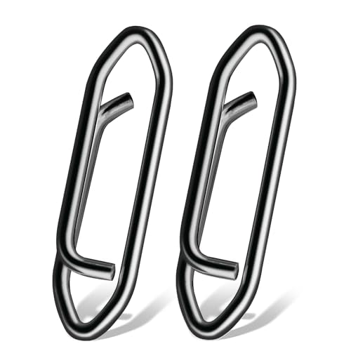 High Strength Fishing Snap Saltwater Stainless Connector Snaps Swivels Tackle Steel Power Fishing Clip Lure Quick Change Black Nickel - size: Size4 (110lb) 50 pcs