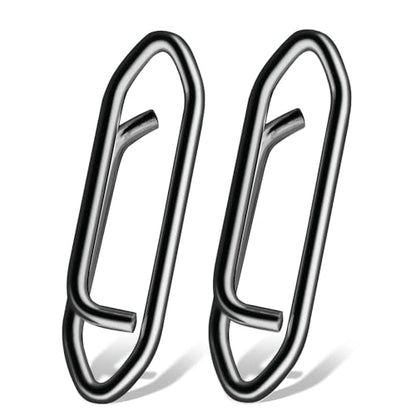 High Strength Fishing Snap Saltwater Stainless Connector Snaps Swivels Tackle Steel Power Fishing Clip Lure Quick Change Black Nickel - size: Size000 (35lb) 50 pcs