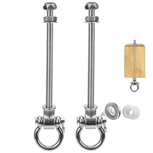 2-Pack Heavy Duty Swing Hangers with Bearings- 304 Stainless Steel Swing Set Brackets, 1500LB Capacity for Porch Swings, Hanging Chairs, Punching Bags, Gym Equipment - style: 2 Pack