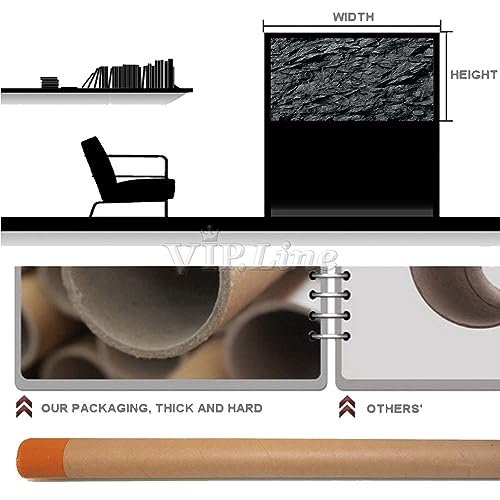 VIP. LINE 3D Effect Black Stone Texture Aquarium Background Poster Fish Tank Backdrop Decorations PVC Background (72" x 20"/ 183 x 51cm) - size: 72" x 20"/ 183 x 51cm