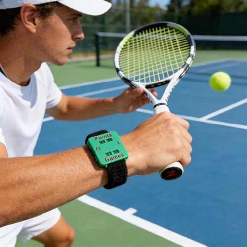 Competitive Match Score Keeper Wristband, Portable Game Stroke Counter for Team Sports, Cricket, Table Tennis, Recreational Use Green