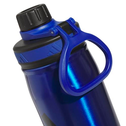 adidas Stainless Steel Metal Water Bottle 20 oz (600 mL) Screw Cap - color: Team Royal Blue/Black