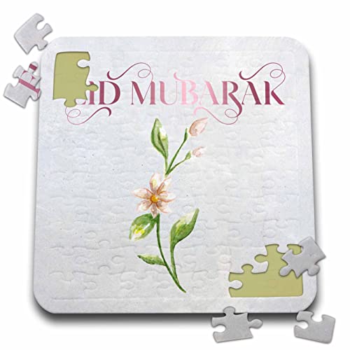 3dRose 3DRose Mahwish - Quote - Image of Quote Eid Mubarak - Puzzles (pzl-362864-2)