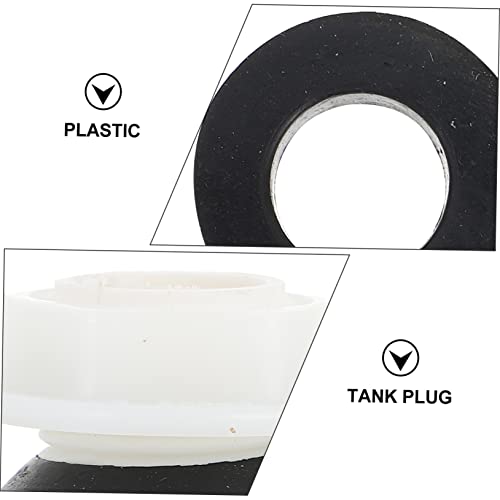 KALLORY Toilet Tank Plug 1/2 Inch Plastic Water Tower Plug Replacement with Airtight Seal for Toilet Tanks Fish Tanks Buckets 2 Pack Bathroom Accessories
