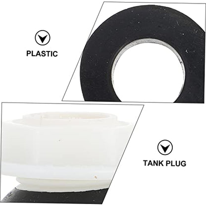 KALLORY Toilet Tank Plug 1/2 Inch Plastic Water Tower Plug Replacement with Airtight Seal for Toilet Tanks Fish Tanks Buckets 2 Pack Bathroom Accessories