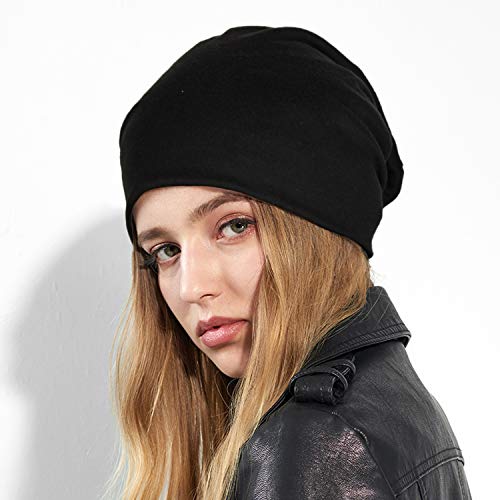 Cotton Slouchy Beanie Hip-Hop Soft Lightweight Running Beanie Adult Skull Hats Cap for Men Women - color: Closetop-b