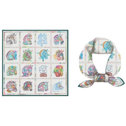 WaJuemy 여성용 넥 스카프 실키 53.3cm(21인치) 스퀘어 헤드 스카프 랩 헤어 반다나 스카프 패션 핸드백 액세서리 경량 - color: 화이트 격자무늬 11개