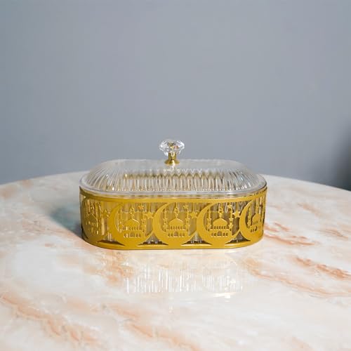 Middle Eastern Snacks Tray Ramadans Dessert Candy Storage Box Food Serving Plate Muslims Holiday Desktop Decoration