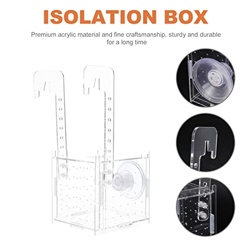 Ipetboom Fish Tank Incubator Box Breeding Protection Transparent Professional Hanging Fish Separator
