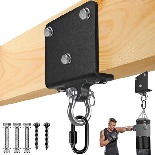Kipika Heavy Bag Hanger Wall Mount Punching, Rotatable Heavy Duty Boxing Bag Bracket for Home Gym Indoor, Adjustable Length for Kickboxing Bag, Muay Thai Bag,Speed Bag - color: 180° Swivel Beam Hanger