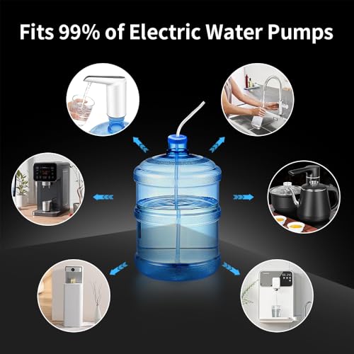 2-Pack Silicone Water Pump Hose, 1/4 in ID 3.3FT | Food Grade Tube, For 5-Gallon Electric USB Manual Automatic Drinking Water Pump, Desktop Water Dispenser & Home Brewing