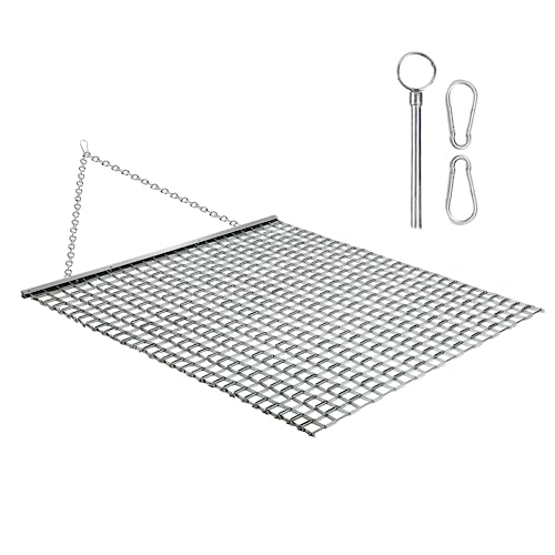 ATV/UTV 4 x 4 Feet Baseball Field Drag, Lawn Leveling Steel Mesh Heavy Duty Surface Leveling Mat for Manual or Vehicle Driveway Farm Garden Football Field