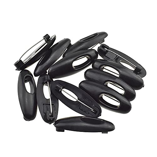3.7cm Length Hijab Pins Smooth Surface Sharp Bear Force Pin Prevent Ripping Reliable Clips Hold Sturdy Durable Plastic Safety Pins Black 14 PCS for Muslim Saree Chiffon Scarf Jersey Blouses - size: Black-3.7cm 14Pcs
