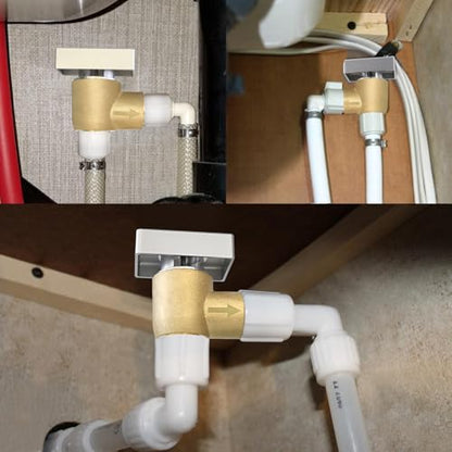 RV Vacuum Breaker Check Valve,Brass Camper RV Black Tank Flush Check Valve | Replace Leak RV Vacuum Breaker on Black Tank System,Reduce Noise&Wet Floor,Prevent Backflow,Improve Freshwater 571-VAC-CHK-A - color: Brass
