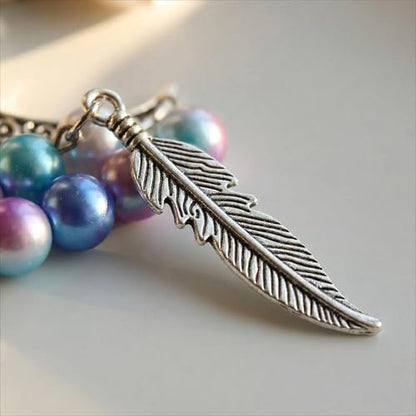 Car Charm,Beautiful Moon Car Rear-View Mirror Pendant，car Mirror Hanging Accessories - color: Silver