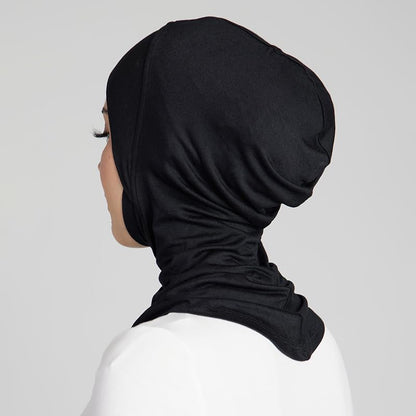 Women Slouchy Beanies Cap Soft Hijab Cap Under Scarf for Women Muslim Jersey Hijab Undercaps(1PC/2PC) - color: Black