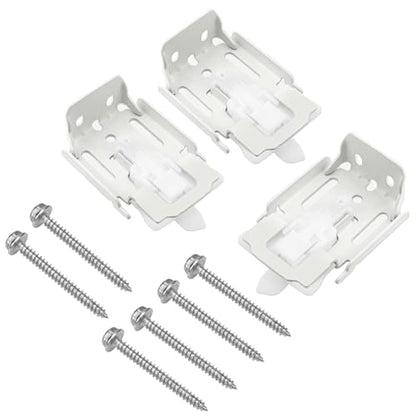 Blinds Shade Brackets Compatible with Hunter Douglas, Turnex, Comfortex & ALTA, fits Silhouette/Nantucket/Pirouette, 3-Pack, White