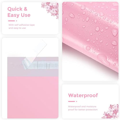 Metronic Poly Mailers 24x24 50 Pack, Extra Large Self Seal Shipping Bags | Strong Adhesive Waterproof Tear-resistant Mailing Envelopes, Packing Bags for Blankets, Clothing, Small Business, Light Pink. - size: 24X24 50PC