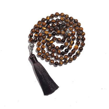 Tasbih Prayer Beads Allah & Muhammad Islamic Prayer Rosary Muslim Islam Misbaha Tasbeeh Sibha 99 Prayer Beads Necklace 33 Prayer Beads Bracelet - color: 8mm Yellow Tiger Eye 99 Beads