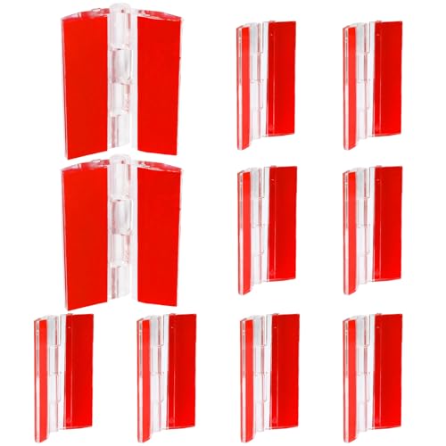 Hitefu Clear Acrylic Hinges, 45x35mm, 12 Pcs | Invisible, Self Adhesive, For Aquarium Lids, Cabinets, Display Stands & DIY Furniture - size: 45*35mm