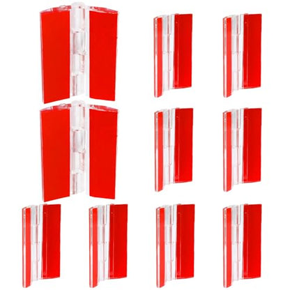 Hitefu Clear Acrylic Hinges, 45x35mm, 12 Pcs | Invisible, Self Adhesive, For Aquarium Lids, Cabinets, Display Stands & DIY Furniture - size: 45*35mm
