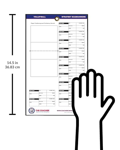 Volleyball Premium Dry Erase Magnetic Coaching Coach Board Clipboard - Made in The USA - Double-Sided - Training Aids Supplies Equipment Gear - style: 12 Ceramic Player Magnets