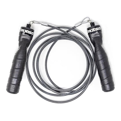 Rx Smart Gear Jump Rope - Black Ops Ergonomic Handles with Trans Black Cable Buff 3.4 | Jump Smart Weighted Speed Rope for Sports & Fitness, MMA, HIIT, Cardio Workout - size: Small