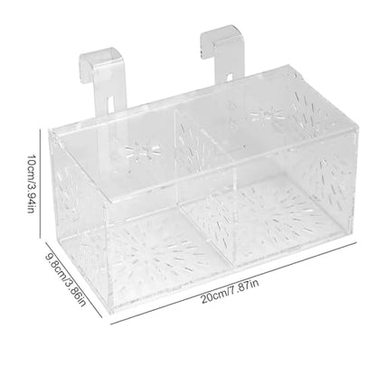FILFEEL Premium Acrylic Fish Breeder Box Aquarium Isolation Hatchery with Suction Cup Hook Mount Transparent Fry Protector for Observation - size: 20CM*10CM*10CM