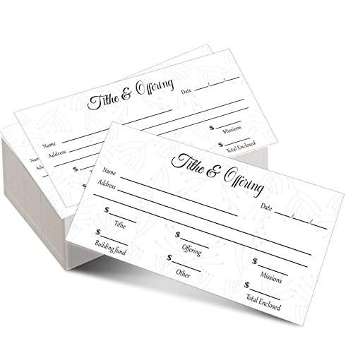 Eaasty 200 Pieces Church Offering Envelopes My Offering Bill Size Envelope Church Tithe Envelopes for Donations, Religious Occasions(Elegant Style) - style: Elegant Style